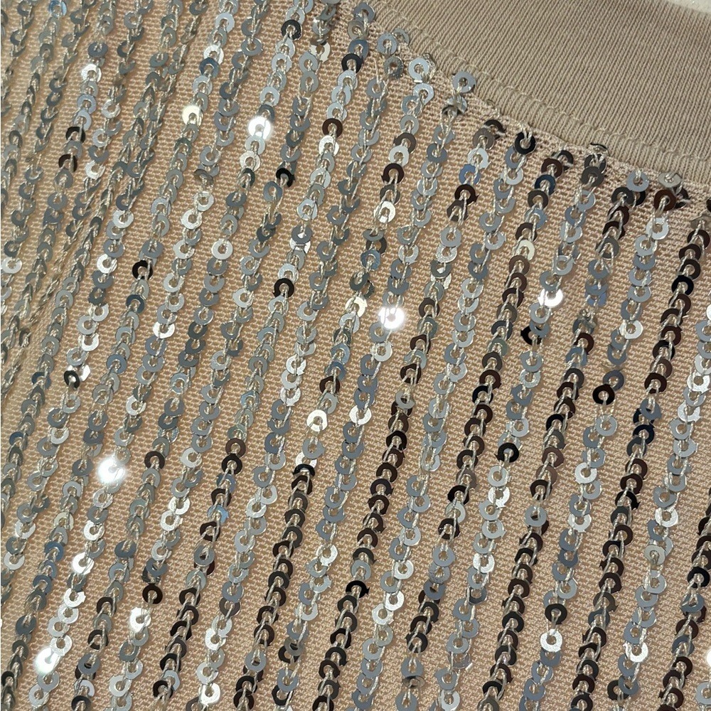 UO West Sequin Cropped Party Boho Hipster Tee - Picture 7 of 7